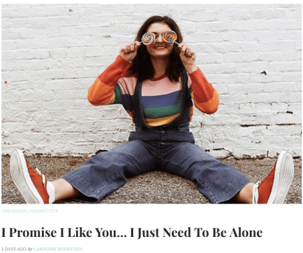Like You Need To Be Alone